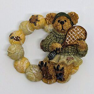 Boyds Bears Bearware Tennis Brooch Vintage Collectible Tennis Ball Design